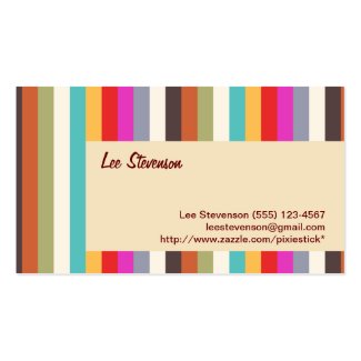 レトロのストライブ柄の名刺
