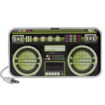 レトロのネオン黄色い携帯用ステレオのゲットーの発破工のboombox ミニスピーカー