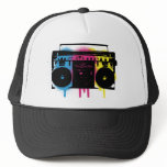 レトロCMYK Boomboxの落書きのスプレー式塗料の設計