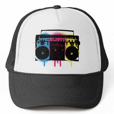 レトロCMYK Boomboxの落書きのスプレー式塗料の設計 作者：Old30Bastard