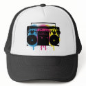 レトロCMYK Boomboxの落書きのスプレー式塗料の設計 キャップ