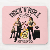 ロックンロールの女の子のバンドMousepad マウスパッド