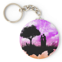 ロマンチックな日没Keychain