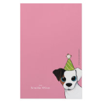 党ジャックラッセル犬のPersonalizableのノートペーパー パーソナライズレター用品
