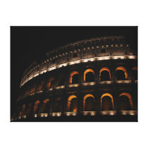 夜キャンバスの印刷物のColosseum 張りキャンバスプリント