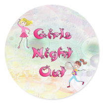 女の子の夜ステッカー