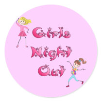 女の子の夜ステッカー