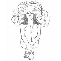 女の子のTシャツの上のアフリカ系アメリカ人のセクシーなPIN