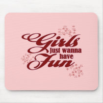 女の子はちょうど楽しい時Mousepadを過したいと思います