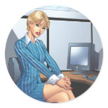 女性実業家、AlリオによるキャリアウーマンのセクシーなPinup シール
