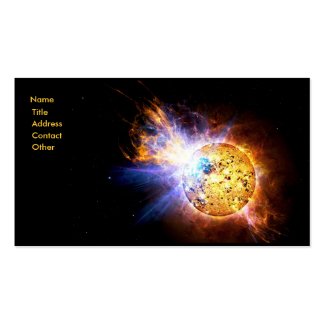 小さい星の大きい火炎信号 ビジネスカードテンプレート