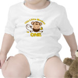 小さい猿の第1誕生日の男の子の乳児のクリーパー