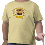 小さい猿の第1誕生日の男の子の幼児のTシャツ