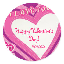 幸せなValentine'sDay! 、XOXOXOステッカー