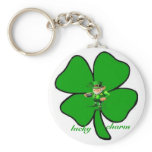 幸運な魅力のLepreconのクローバーのkeychain キーチェーン