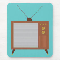 忘れられていた催し物-レトロTV (トルコ石) マウスパッド