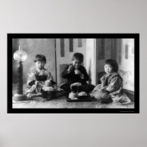 日本1909年で食べている子供