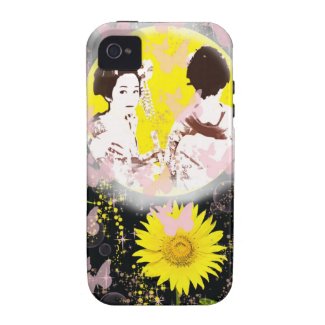 月と向日葵と舞妓 iPhone 4 ケース