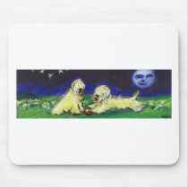 月の下の2つのwheatens マウスパッド