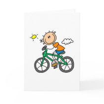棒の男の子の乗馬の自転車