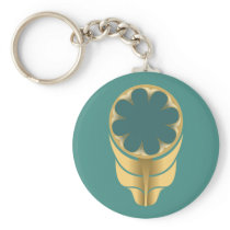 民間伝承の花KEYCHAINの金ゴールド