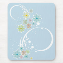 淡いブルーの花- Mousepad