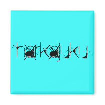 "淡いブルーHarajukuボタン" 磁石