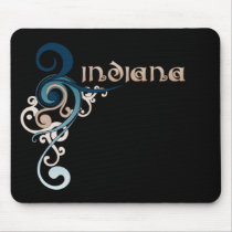 渦巻のインディアナ青い巻き毛のMousepadの暗闇