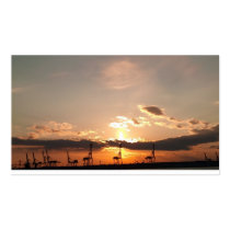 湾岸の夕焼け ビジネスカードテンプレート