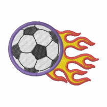炎が付いているサッカーボール ポロ