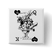 白いウサギボタン 缶バッジ