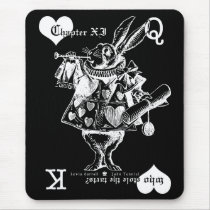 白いウサギB Mousepad マウスパッド