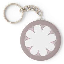 白い花KEYCHAIN ANTIQUEPINK キーチェーン