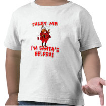 私が私サンタの助手のおもしろいなTシャツであることを信頼して下さい