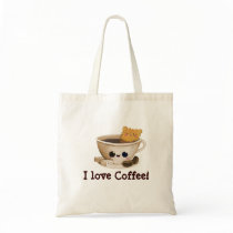 私は愛しますコーヒー-注文のテキスト-を 鞄
