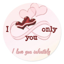 私は無限に愛します。 赤い中心 シール