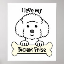 私は私のBichon Friseを愛します プリント