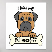 私は私のBullmastiffを愛します プリント