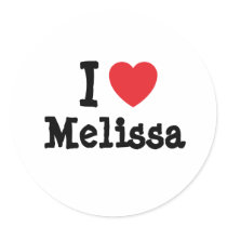 私はMelissaのハートのTシャツを愛します