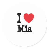 私はMiaのハートのTシャツを愛します