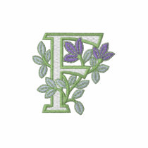 花のモノグラムの頭文字F