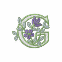 花のモノグラムの頭文字G