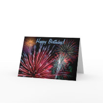 花火、誕生日おめでとう! カード