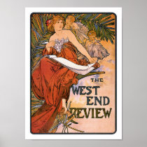 芸術のNouveauポスター:  Mucha -ウエストエンドの検討