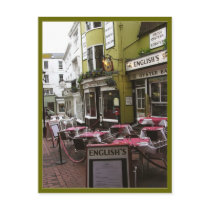 英国の飲食店の細道、ブライトン(イギリス)の郵便はがき