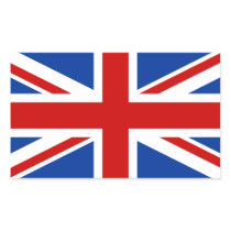 英国国旗の長方形のステッカー
