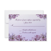 薄紫RSVPの結婚式