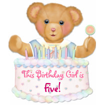 誕生日くまの女の子-第5誕生日