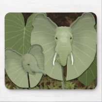 象耳のファンタジーの植物 マウスパッド