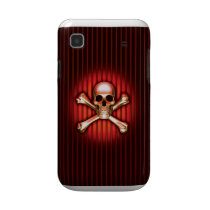 赤いスカルのSamsungギャラクシー箱 Samsung Galaxy S カバー